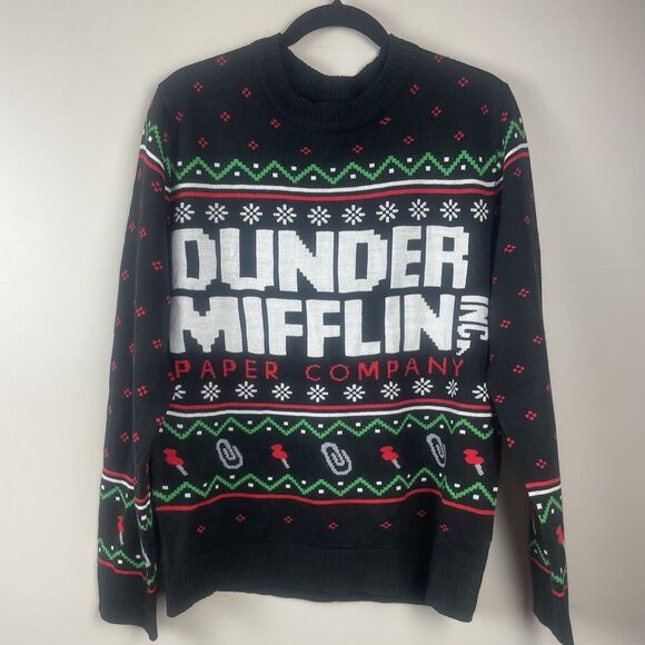 The Office Dunder Mifflin Christmas Holiday Sweater Adult Large - Picture 1 of 7